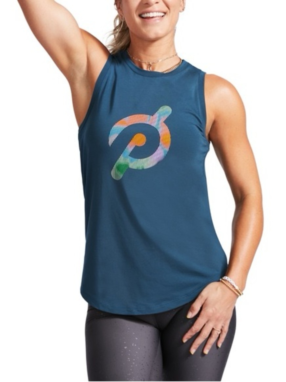 Peloton Pima Scoop Muscle Tank, Navy, XXL